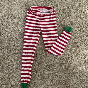 Hanna Anderson candy cane pajama bottoms size US10